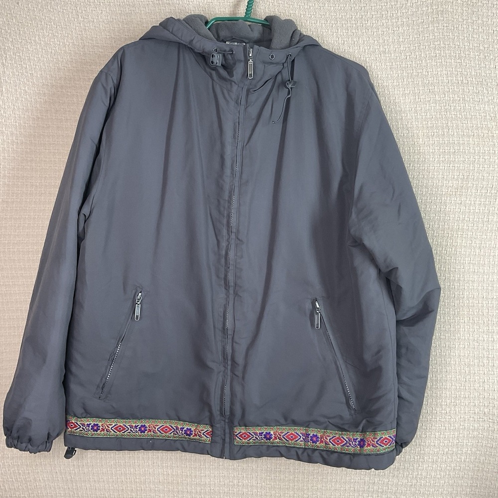 Athletic Works Unisex Men's Size S Gray Winter Jacket Zip Hand Stich Pamama Mola